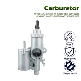 MOPASEN Carburetor For Jawa 6V CZ 125 175 250 350 CZ125 CZ175 CZ250 CZ350 1977-1990 Fits Simson Awo T 425 425T Carb, HY17559
