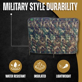 HighSpeedDaddy: Large Woobie Military Blanket & Poncho Liner for Camping & All Weather Use - Water Resistant + Ripstop - Lightweight, Thermal, Insulated - Tactical, Emergency, Outdoor - 82x60