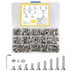 1000 Pcs M4 Countersunk Bolts and Nuts Set, Assorted Nuts