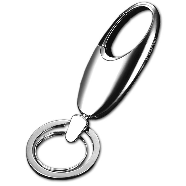 ZooooM ZM-NAGAKIHO-SV Cool Key Chain Key Holder Car Home Organize Stylish Fashion Accessory Work Work Private Business Ring Simple Clean Men's Men (Silver)