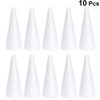 USHOBE 10 Pack Styropoam Cones for Crafts Foam Tree Cones
