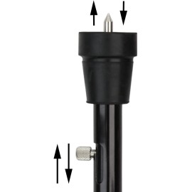 Royal RC Canes Black Adjustable Folding Retractable Ice Tip Orthopedic Handle Cane