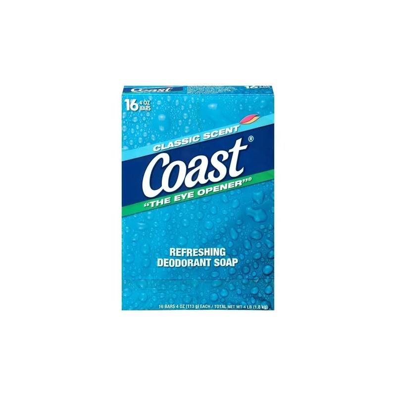 Desodorante Refrescante Soap Bar Coast, 120 Ml, 4 Unidades