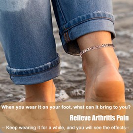 MagVIVACE Pure Copper Anklet for Women, Magnetic Lymph Drainage Anklet with 3500 Gauss Magnet (CAC-0089Q-B)