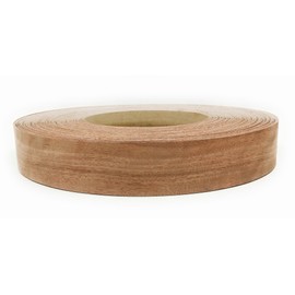 Edge Supply Mahogany 2 in x 25 ft Roll – Pre-Glued Iron On Wood Veneer Tape – Wood Veneer Edge Banding Tape with Hot Melt Adhesive, Smooth Sanded Finish Ideal for Furniture & DIY, Made in USA