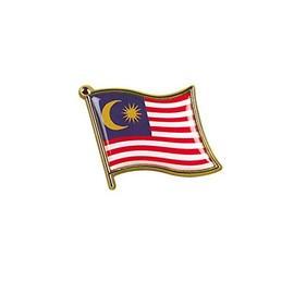 Collectible Novelty Flag Pin for Backpack, Scarf - Made From Jeweler Class Metal - Spartan and the Green Egg Explorer Flag Pin: Malaysia (120)