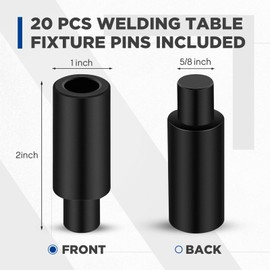 Hicarer 20 Pcs 2 Inch Welding Table Fixture Pins, 5/8 Bottom Diameter, 1" Top Diameter, Stop Alignment Square Mount Fixed Kit Welding Table Accessories Portable Welding Tables
