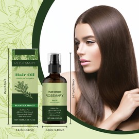 Rosemary Oil for Hair,100ml Natürlich Hair Growth Oil,Veganic Natürliches Haarwuchsöl,Rosmarin-Haarwuchsöl für Trockenes,Haaröl,Geschädigtes und Dünnes Haar,mit 1 Haarkamm