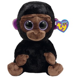 TY 7136062 Children’s Romeo Gorilla Beanie Boos Toy, 15 cm - Brown