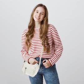 Prizmxed Small Shoulder Bag Women's Corduroy Adjustable Shoulder Strap Crossbody Bag Women's Small Fashionable and Portable Shoulder Bag Women's Suitable for Daily Travel and Appointments, beige