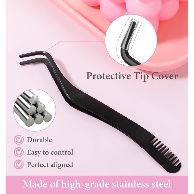 Pack of 2 Eyelash Curlers for Lashes, Eyelash Tweezers with