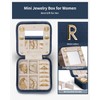 Vlando Travel Jewelry Box for Girls Women, Initial Jewelry Organizer