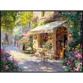 Ankicoleman Designs Parisian Pause 1 - DIY Chart Counted Cross Stitch Patterns Needlework DMC Color - Printed