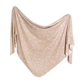 Copper Pearl Large Premium Knit Baby Swaddle Receiving Blanket Sandy