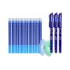 25Pcs Erasable Roller Pen Quick Drying Pen with Eraser Refillable