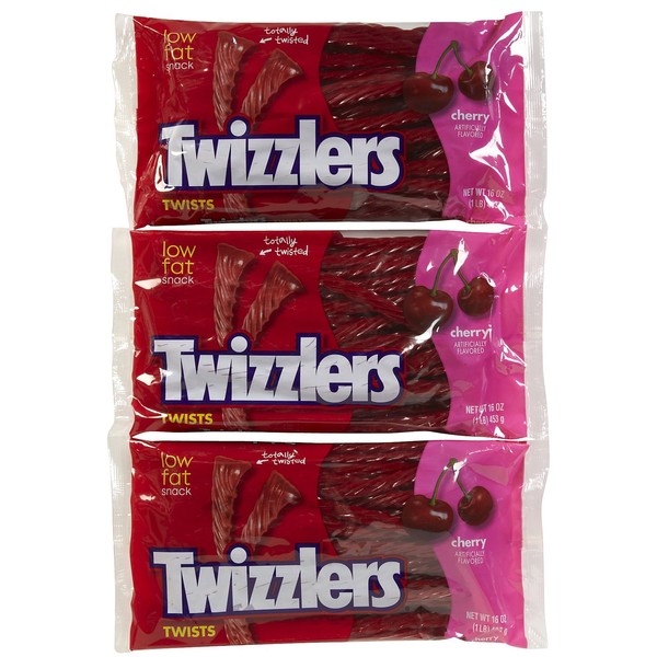 Twizzlers Cherry Twists Bag - 16 oz - 3 pk