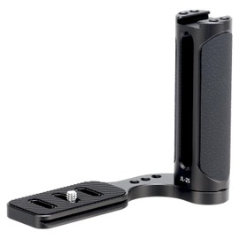 FOTGA L-shaped Stabiliser Bracket with Side Handle Universal for DSLR Mirrorless Camera, Left Handle with 1/4 Inch Cold Shoe for Microphone LED Light, Quick Release Plate for Arca-Swiss