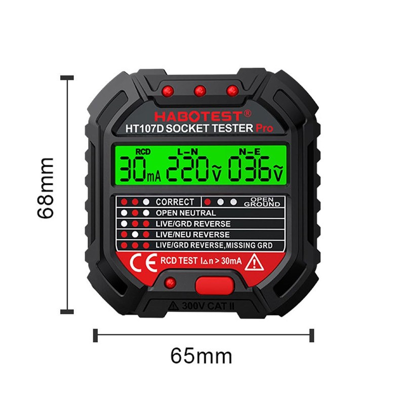 CENPEK Socket Tester Mains Outlet Tester with Voltage Display 90-250V