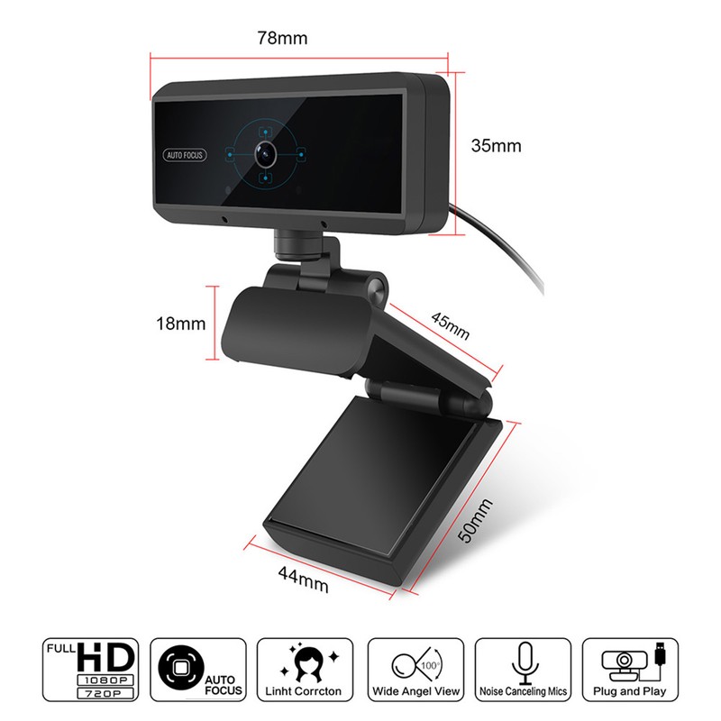 1080P Computer Camera Built‑In MIC HD for Video Conferencing Computer