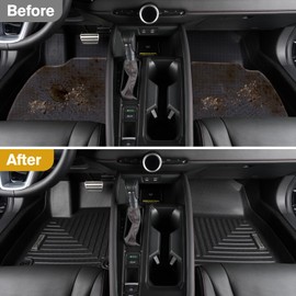 XINSHANGXIU Floor Mats for 2025 2026 Nissan Kicks,TPE All Weather Protection Slush 1st & 2nd Row Floor Liners Black