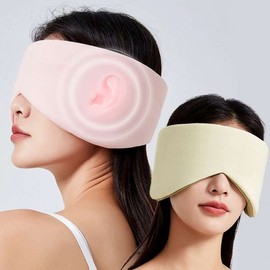 Premium eye mask, sleep eye mask, nap blindfold (black) 2ea