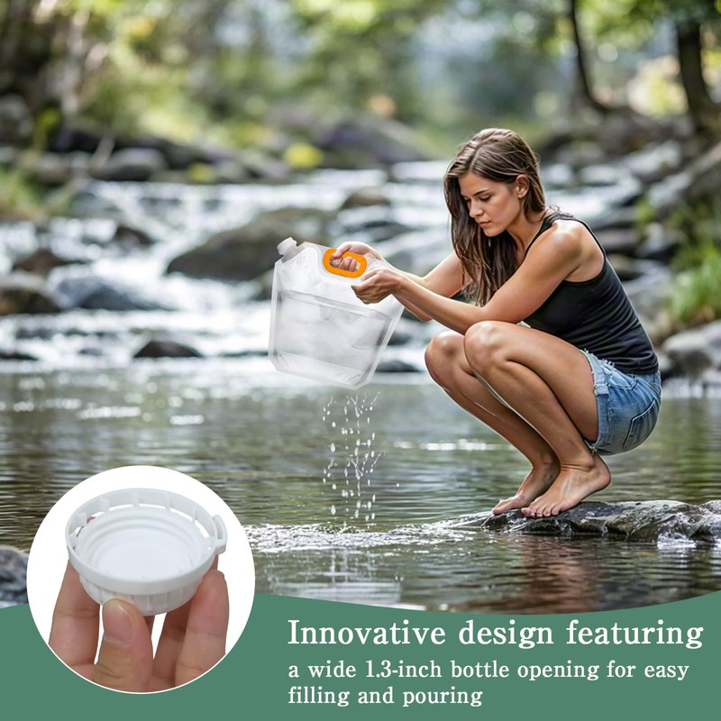 LECEHIVO 40 Pcs 1.3 Gallon Collapsible Water Storage Bag with