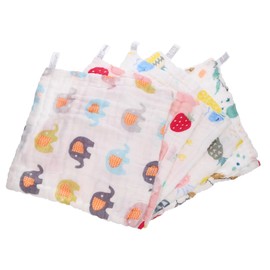 ORFOFE 5pcs Nursing Towel Small Towels Cotton Face Nursery Burp Cloths Muslin Soft Towels for Napkins Cotton Washcloths Bath Washcloth Towel