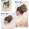 2PCS Messy Bun Hair Piece Tousled Updo with Tendrils Hair