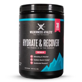 Wilderness Athlete - Hydrate & Recover | Liquid Hydration Powder Electrolyte Drink Mix - Recover Faster with Bcaas - Hydrate Powder with 1000mg of Vitamin C - 30 Serving Tub (Watermelon)