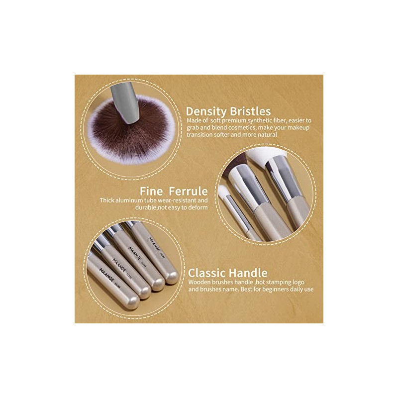 Brochas Maquillaje Profesional Piezas Kit Sintético Sombras Ojos Polvo Base