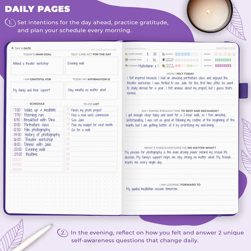 Clever Fox Self-Care Journal – Daily Reflection Notebook – Mental