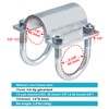 OTTFF 2 Pack 1-7/8" x 2-3/8" U Bolt Cross Clamps,