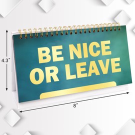 Funny Desk Signs 30 Flip-Over Messages Desktop Novelty Gifts For Colleagues Office Supplies Desk Accessories