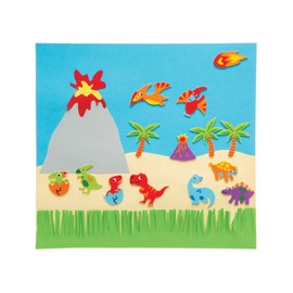 Baker Ross AW487 Dinosaur Foam Stickers (Pack of 120), Asst Colours