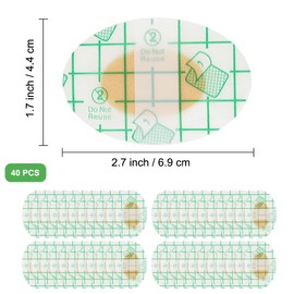 Pack of 40 Bubble Plasters, Heel, Invisible Blister Plasters, Transparent Invisible Plasters, High Heel Plasters, Bubble Plasters, Heel, Hydrocolloid Plasters, for Bubbles, Running, Hiking, Walking