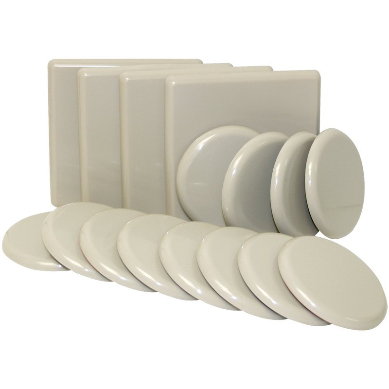 Super Sliders 3 1/2" Round, 5" Square Reusable Furniture Sliders