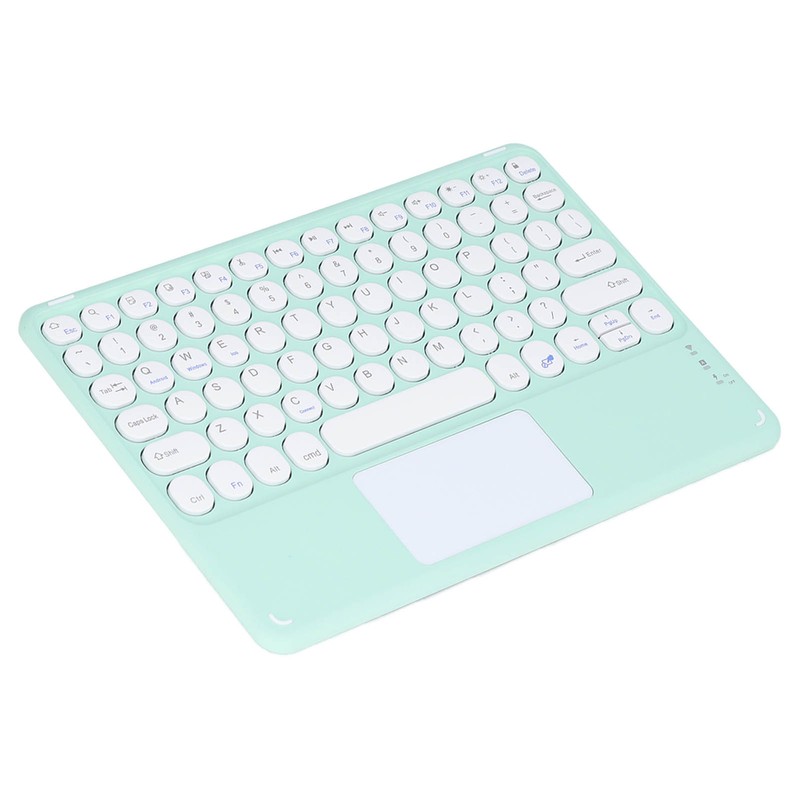 Touch Wireless Keyboard Round Keycaps Ergonomic Design Ultra Thin Smart