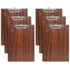A5 Clipboard,6 Pack Wooden Clipboards Clip Board with Low Profile