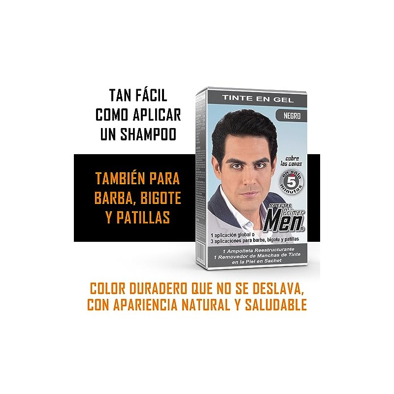 Loquay Primer Men Tinte en gel, Negro, 111 g