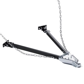 KUAFU Adjustable Tow Bar W/Safety Chain 5000 lbs Towing Capacity Compatible with Most Bumpers and Mounting Area Ranges from 24" to 41" Wide for 2" Trailer Ball Hitch Universal Steel Black