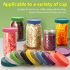 16 Pack 8 color Plastic Mason Jar Lids with Silicone