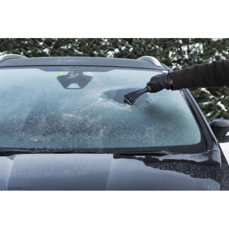 Walser Auto-Eiskratzer, Auto-Eisschaber, robuster Autoscheiben-Kratzer mit Gummilippe, Eiskratzer-Winter mit gepolstertem