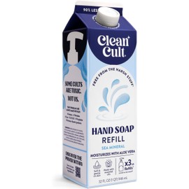 Cleancult Liquid Hand Soap Refill - Sea Minerals - Gentle On Sensitive Skin - Made with Aloe Vera & Essential Oils - Eco Friendly - Paper-Based Packaging - 32 oz/1 Pack