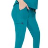 Natural Uniforms Ultra Stretch Form Fitting Womens Scrub Set (Teal,