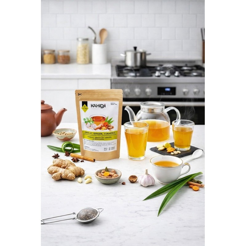 GARLIC, GINGER, TURMERIC with PANDAN, AROMATIC GINGER & CINNAMON -