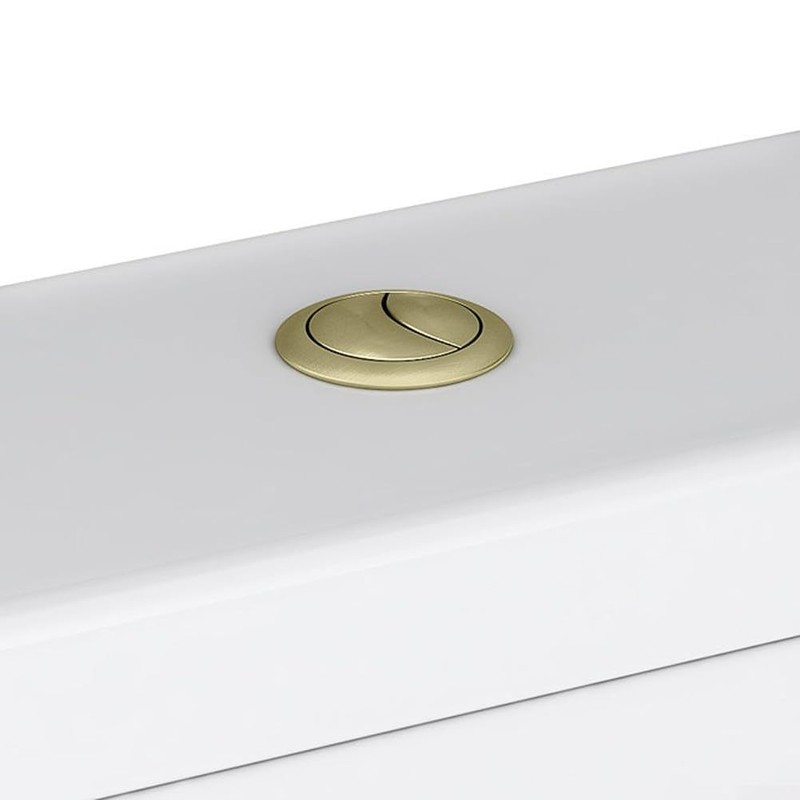 QiANGRENSD Flush Button Brushed Brass Universally Toilet Dual Flush Button