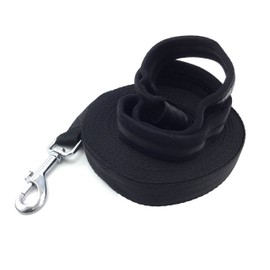 Scarlet Pet Rocky H Dog Lead with Rubberised Handle and Carabiner Hook; Robust Nylon; Black; Length: 3.5 m (3 Metres)