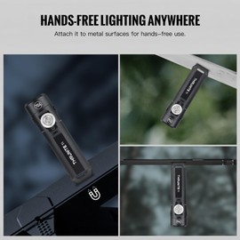 ThruNite Ti Keychain Flashlight, Customized Edition with 704 Tactical, 650 Lumens USB-C Rechargeable Compact Pocket Light with Magnetic Tailcap, for Camping, Everyday Carry (Black Cool White)