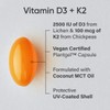 Sports Research® Vitamin D3 + K2 w/Coconut Oil - Vegan