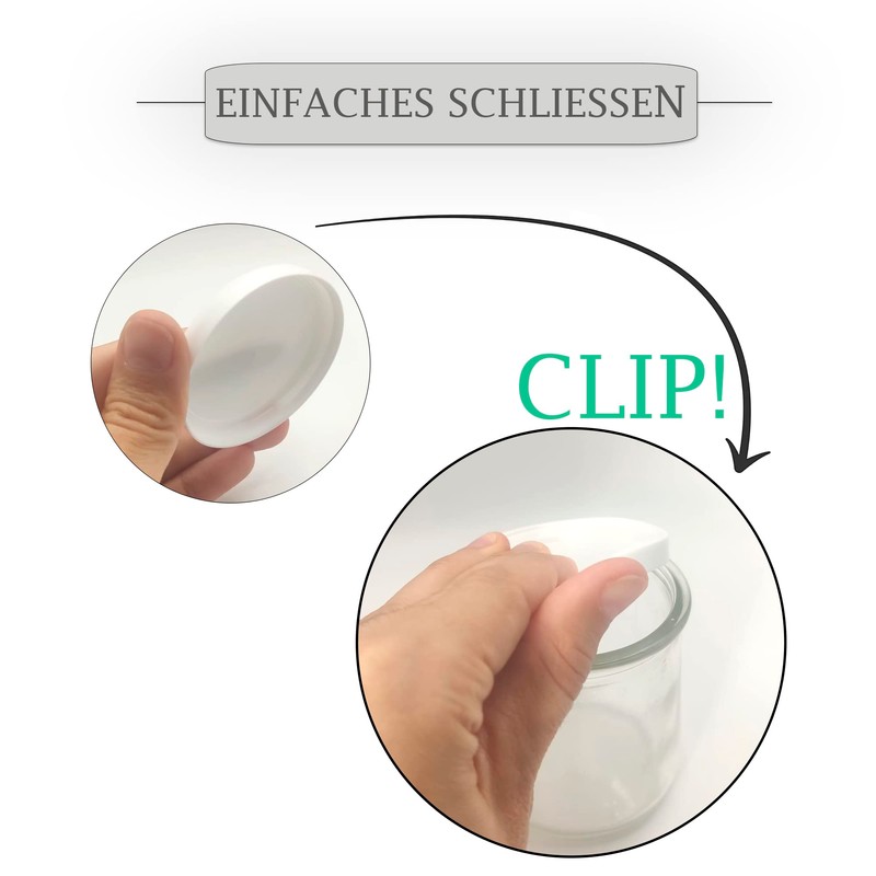 XILMARK Yoghurt Lids Compatible with Yoghurt Jars 125 grs (Edeka,